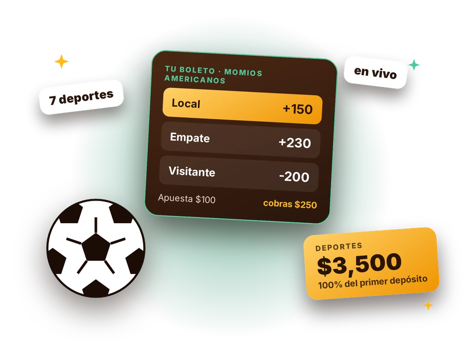 Apuestas Ganabet: boleto con momios americanos, 7 deportes y bono de deportes de $3,500