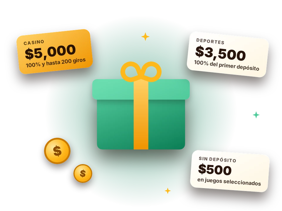 Bonos de Ganabet en Sportiumbet: casino hasta $5,000 con 200 giros, deportes hasta $3,500 y $500 sin depósito
